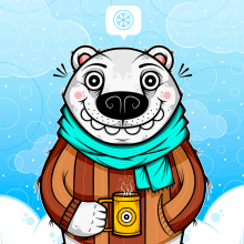 Polar Bear. Traditional illustration, Character Design, and Digital Illustration project by mrm_lab - 12.06.2019