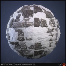Stone Floor with Snow. Een project van 3D y Videogame-ontwerp van Angel Fernandes - 09.12.2019