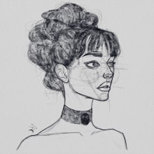 Face studies. Ilustração de retrato projeto de Nahomi Luna - 21.12.2019