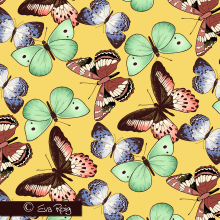 Pattern Mariposas. Un proyecto de Pattern Design de Eva Roig - 01.07.2017