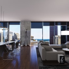 Render interior apartment: Infografía arquitectónica en 3D. Un proyecto de Arquitectura digital de Miguel Angel Ramirez Familia - 25.12.2019