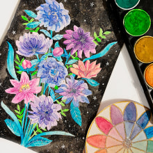 Creación de paletas de color con acuarela. Ilustração tradicional, Pintura, e Pintura em aquarela projeto de Aracely Mitsu - 29.12.2019