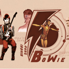 David Bowie: Collage digital para medios editoriales. Editorial Design, Collage, Creativit, and Digital Design project by Margarita Velio Mejia Marin - 01.03.2020