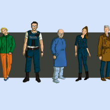 Line up diseño de personajes. Un proyecto de Diseño de personajes y Dibujo de Javier Elizalde - 04.01.2020