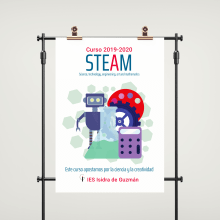 Cartel proyecto STEAM. Design de cartaz projeto de Marta Rico Ruiz - 09.01.2020
