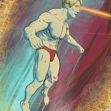 Ilustración Super Heroe. Un proyecto de Ilustración tradicional e Ilustración digital de Esteban Belvís - 09.01.2020