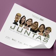 CARTELERIA - Juntas. Un proyecto de Ilustración tradicional y Dibujo a lápiz de Iván Cuervo Berango - 08.03.2019