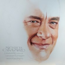 Tom Hanks en lápices de colores. Traditional illustration, Fine Arts, Pencil Drawing, Drawing, Portrait Illustration, Portrait Drawing, Realistic Drawing, and Artistic Drawing project by Néstor Canavarro - 01.10.2020