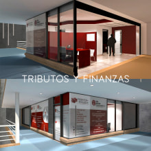Local Tributos y Finanzas. Un proyecto de 3D, Arquitectura, Arquitectura interior y Animación 3D de Marialejandra Tirado Figueroa - 20.10.2019