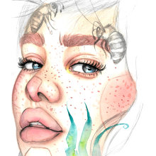 Mi Proyecto del curso: Retrato ilustrado en acuarela. Portrait Illustration project by Melania Oliver Luna - 01.12.2020