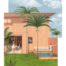 Mi Proyecto del curso: Representación gráfica casa de playa.. Un proyecto de Arquitectura y Arquitectura digital de Anna Fernández - 12.01.2020