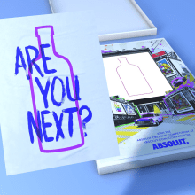 Absolut Global Creative Competition - ARE YOU NEXT? Presspack. Een project van  Reclame, 3D,  Art direction, Packaging,  Video y  3D-ontwerp van Eduardo Yeves Estevez - 14.01.2020