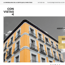 Diseño web inmobiliaria Con Vistas A. Un proyecto de Diseño, Diseño Web y Retoque fotográfico de Cristina Romano Rodriguez - 14.05.2017