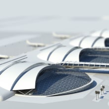 Khartoum Airport. 3D, Ilustração digital, e Arquitetura digital projeto de Mariano Casla - 16.01.2020