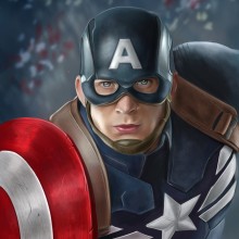 Marvel Capitán America Fan Art. Un proyecto de Ilustración tradicional, Ilustración digital, Dibujo de Retrato y Dibujo realista de Oscar Martinez - 18.01.2020