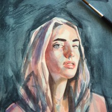 Mi Proyecto del curso: Retrato artístico en acuarela. Watercolor Painting project by Marisol Ormanns - 01.20.2020