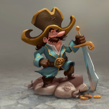 Pirata. Design de personagens projeto de Joel Santana - 20.09.2018