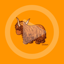 Highland Cow Animation. Animação 2D projeto de Nacho Munárriz - 28.01.2020