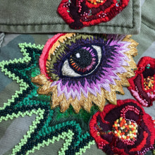 Eclectic Camo. Fine Arts, and Embroider project by Ana María Restrepo - 01.30.2020