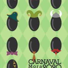 Carnaval Mora 2020 (PROPUESTA). Un proyecto de Diseño, Diseño gráfico, Ilustración vectorial, Bocetado, Dibujo, Diseño de carteles y Comunicación de Jose María Aguado - 28.01.2020