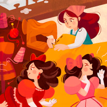 Cinderella - OFF! Neverstarting Tales. Un proyecto de Ilustración, Ilustración digital e Ilustración infantil de Isadora Zeferino - 03.11.2019