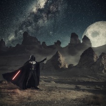 Darth Vader Matte Painting. Photo Retouching, Studio Photograph, and Digital Photograph project by Roger Martínez Molina - 02.03.2020