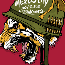 Gig Poster: Tiger Army. Ilustração tradicional, e Design gráfico projeto de Mike Sandoval - 02.11.2016
