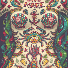 FRUTTI DI MARE. Traditional illustration, Lettering, Drawing, and Digital Illustration project by Steve Simpson - 06.04.2019