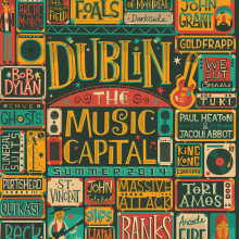 Music Capital. Traditional illustration, Lettering, and Poster Design project by Steve Simpson - 02.05.2014