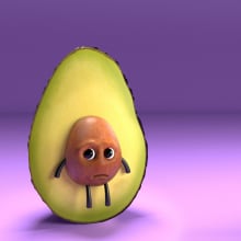 Aguacate Baby. 3D, Character Animation, 3D Animation, and 3D Character Design project by Rafael Rojo - 02.07.2020
