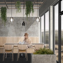 Restaurant ŁĄKA. Un proyecto de Arquitectura, Collage y Modelado 3D de Monika - 11.02.2020