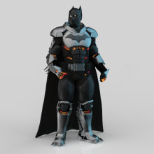 Batman Xe Fan Art. Sculpture, 3D Modeling, and 3D Character Design project by Cristian Castro C. - 02.19.2020