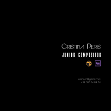 Compositor Reel - 2017. VFX project by Cristina Peris - 07.04.2017
