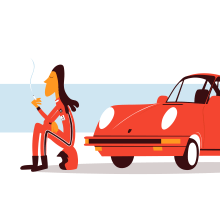 Porsche 911 classic. Traditional illustration, and Vector Illustration project by Pedro Meca - 02.25.2020