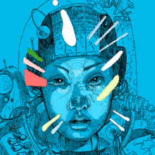 Posters Astronauta. Traditional illustration project by Leonardo Gauna - 02.27.2020
