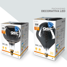 Packaging Bombilla Decorativa LED GSC. Design gráfico, e Packaging projeto de Mary Marco - 03.03.2020