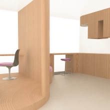Dedalera, diseño de interiores de un co-housing y centro cultural. Un projet de Design d'intérieur, Conception 3D , et Retail design de Carmen Pérez - 10.01.2020