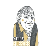Gloria Fuertes. Un proyecto de Ilustración tradicional, Ilustración de retrato y Dibujo de Retrato de Olalla Ruiz - 04.03.2020
