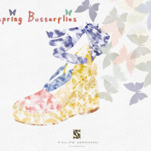 Mariposas de primavera. Design de calçados projeto de Felipe Serrano Romero - 09.03.2020