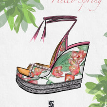 Hello Spring. Shoe Design project by Felipe Serrano Romero - 03.09.2020