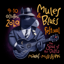 Mules'n'Blues festival. Un projet de Illustration traditionnelle de David de Ramón - 01.01.2020