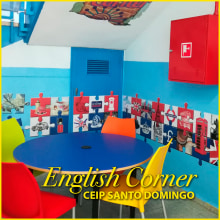 Decoración "English Corner" CEIP SANTO DOMINGO. Un proyecto de Diseño gráfico y Decoración de interiores de Oscar Zurro Nuñez - 10.03.2020