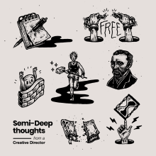Semi-Deep thougts. Un progetto di Illustrazione tradizionale e Arte concettuale di Andree Salazar - 05.02.2017