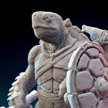  Turtle Character Sculpt - Miniature. 3D, e Animação de personagens projeto de jose hernandez - 07.08.2019