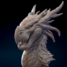 Dragon Bust Concept Ein Projekt aus dem Bereich 3D von jose hernandez - 12.03.2020