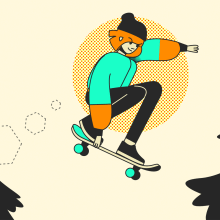 Pro Skater - Proyecto Final Animación vectorial estilo cuadro a cuadro con After Effects. Um projeto de Ilustração vetorial e Animação 2D de Alicia Saldaña Suárez - 13.03.2020
