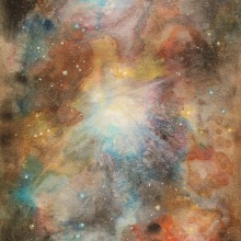 Mi Galaxia, técnica mixta / cartulina.. Un proyecto de Bellas Artes, Pintura a la acuarela y Pintura acrílica de Griselle Morales Padrón - 15.03.2020