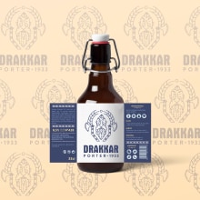 Drakkar - Craft Beer. Un proyecto de Diseño, Dirección de arte, Br, ing e Identidad, Packaging, Diseño de producto e Ilustración vectorial de Alvaro García Rodríguez - 01.03.2020