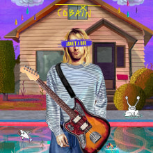 Kurt Cobain, About a boy.. Een project van Traditionele illustratie van Alex de Marcos García - 19.03.2020