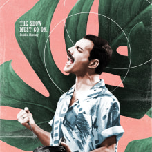 Freddie Mercury Tribute. Design, Graphic Design, and Poster Design project by Max Gener Espasa - 03.19.2020